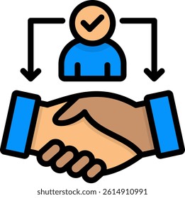 Mediation Icon Lineal Color Vector Illustration