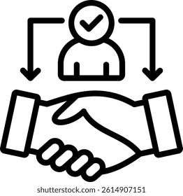 Mediation Icon Outline Vector Illustration