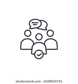 icono de mediación. vector.Trazo editable.signo de estilo lineal para el uso de diseño web,logo.Ilustración de símbolo.