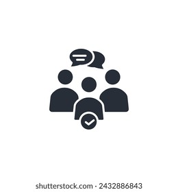 mediation icon. vector.Editable stroke.linear style sign for use web design,logo.Symbol illustration.