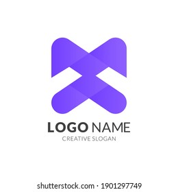 Plantilla de icono del vector de logotipos V, letra M, letra M