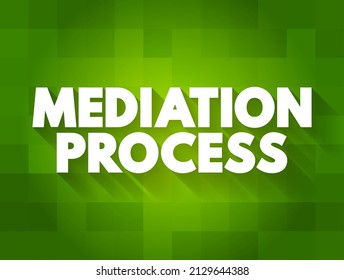 Mediation Process - Informal And Flexible Dispute Resolution Process, Text Concept Background