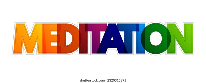 Farbiges Zitat aus Mediation, Concept-Hintergrund