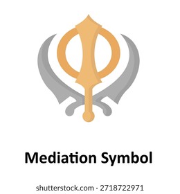Icono de Vector de símbolo de mediación que puede modificarse o editarse fácilmente
