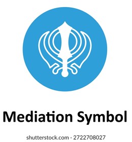 Icono de Vector de símbolo de mediación que puede modificarse o editarse fácilmente
