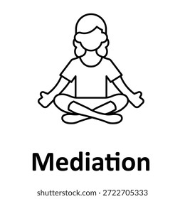 Icono de Vector de mediación que puede modificarse o editarse fácilmente
