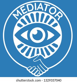 Mediator badge or seal design template