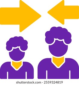 Mediator Glyph Two Color Vector Icon Design