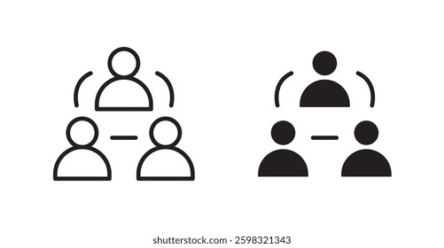 Mediator icon outlined icon vector collection.