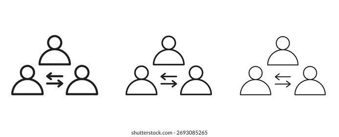 Mediator icon symbol. Linear style sign for mobile concept