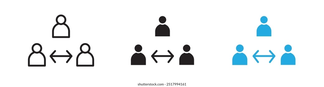 Mediator icon thin line illustration