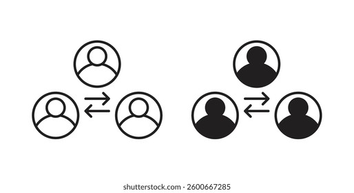 Mediator icons graphics set vectors