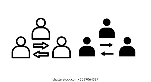 Mediator icons thin line illustrations designs