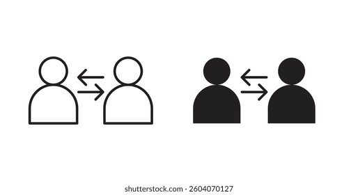 Mediator icons. thin line vector icons