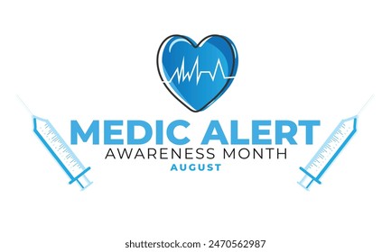 Medic Alert awareness month. background, banner, card, poster, template. Vector illustration.