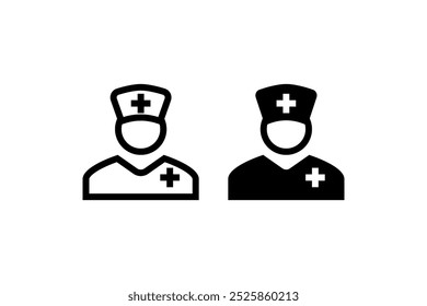 Medic avatar icon. Vector illustration design