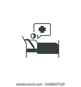 Icono de cuidado médico, ilustración vectorial de cuidado médico
