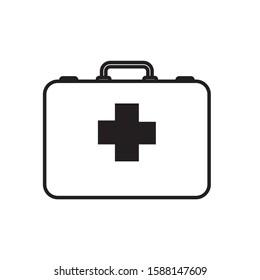 medic case flat icon for emergency