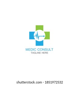 Medic consult logo images illustration