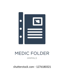 medic folder icon vector on white background, medic folder trendy filled icons from Animals collection, medic folder vector illustration