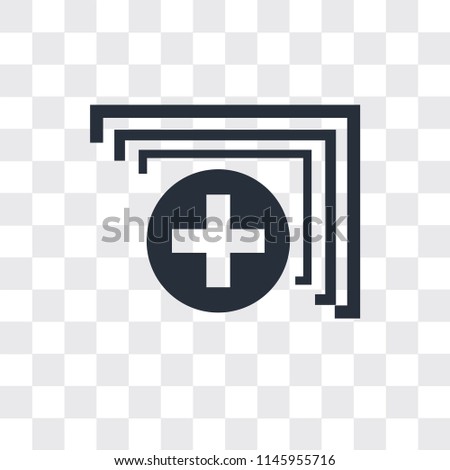 Medic folder vector icon isolated on transparent background, Medic folder logo concept