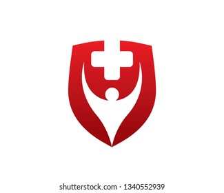 Medic Guard Logo Template, Icon, Symbol - Vector