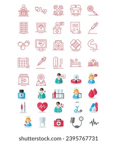 medic icon sets - eps 10