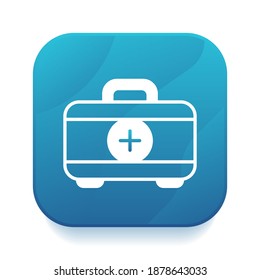 medic kit app logo design. farbiges Medic Kit Symbol, Vektorgrafik. für medizinisches Zeichen und Logo