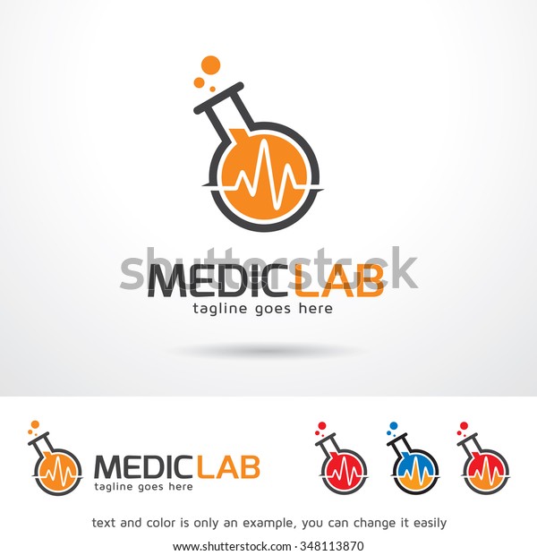 Medic Lab Logo Template Design Vector Stock Vector Royalty Free