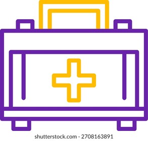 Línea médica Diseño de icono de Vector de dos colores