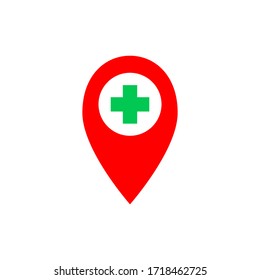 Medic location vector graphic design illustration