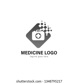 Medic logo template design. Medic logo with modern frame isolated on white background