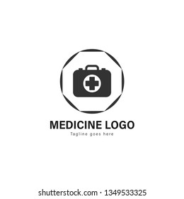 Medic logo template design. Medic logo with modern frame isolated on white background