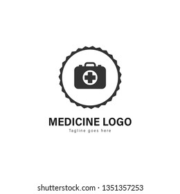 Medic logo template design. Medic logo with modern frame isolated on white background