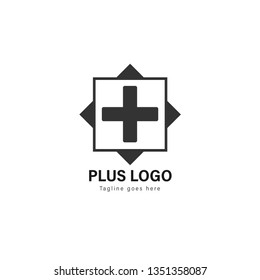 Medic logo template design. Medic logo with modern frame isolated on white background