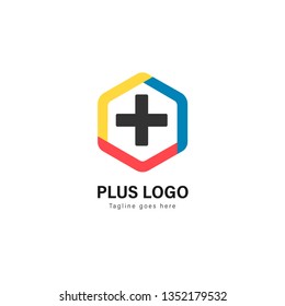 Medic logo template design. Medic logo with modern frame isolated on white background