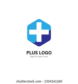 Medic logo template design. Medic logo with modern frame isolated on white background