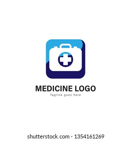 Medic logo template design. Medic logo with modern frame isolated on white background