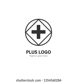 Medic logo template design. Medic logo with modern frame isolated on white background