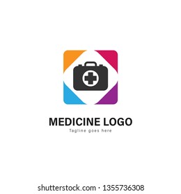 Medic logo template design. Medic logo with modern frame isolated on white background