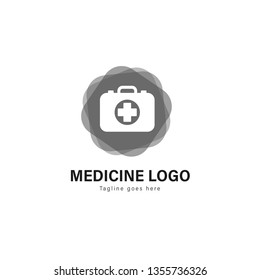 Medic logo template design. Medic logo with modern frame isolated on white background