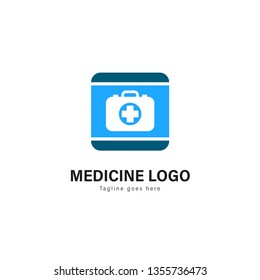 Medic logo template design. Medic logo with modern frame isolated on white background