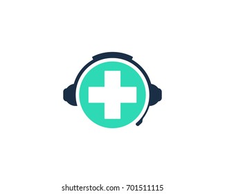 Medic Podcast Icon Logo Design Element