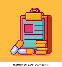 medic report concept symbol vector illustration 