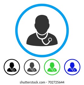 Medic rounded icon. Vector illustration style is a flat iconic symbol inside a circle, black, grey, blue, green versions. Designed for web and software interfaces.