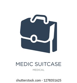 medic suitcase icon vector on white background, medic suitcase trendy filled icons from Medical collection, medic suitcase vector illustration