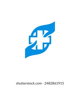 Medic Symbol Blau Logo Vektorgrafik Design