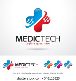 Medic Technology Logo Template Design Vector