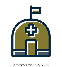 Medic Vector Thick Line Filled Dark Colors Icons For Personal And Commercial Use.
