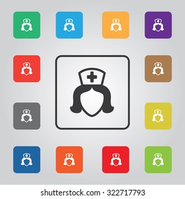 Medic woman minimal icon